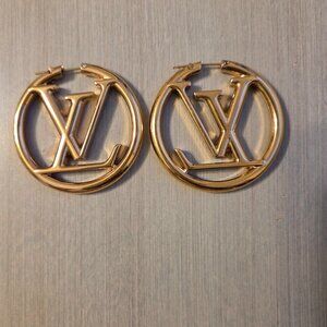 LV earrings  hoop earrings.